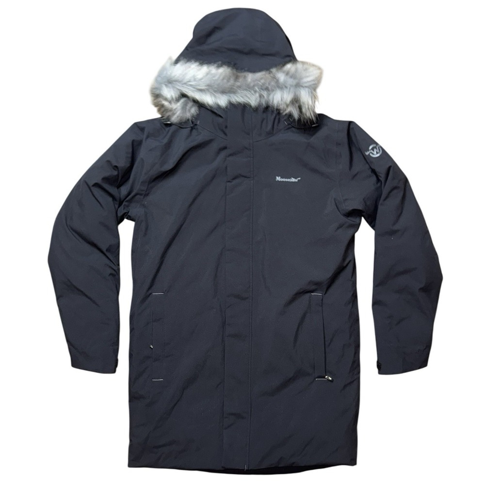 New! MOOSEJAW Mountainring Hooded Down Parka Jacket Men's Size S Black Insulated